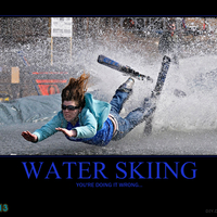 water skiing fail