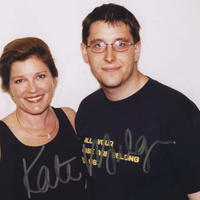 Kate Mulgrew and geek (note the T-shirt!)