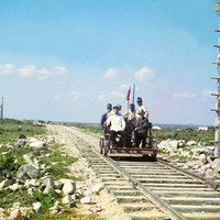 Handcar on the Murmansk Railroad
