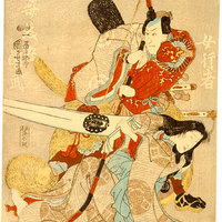 Utagawa Kuniyoshi - Actors Saitôgo Kunitake & Onna Gyôja
