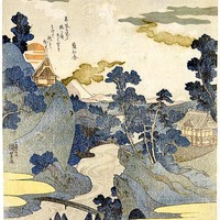 Utagawa Kuniyoshi - The Stream of Asazawa in Spring, 1828