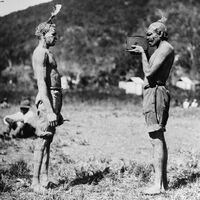 Australian Aboriginies With A Camera