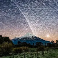 Night sky light pollution in New Zealand 