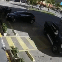 instant karma for parking like a cunt