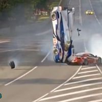 First Hybrid crash ever at Le Mans - Anthony Davidson, Toyota