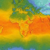 Today's global temperature map