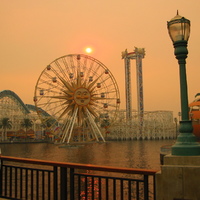 Disney's California Adventure during SoCal fires of October '03