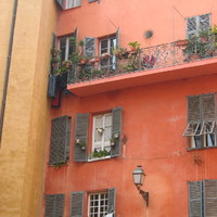 Colored house in Nice, France, 2005