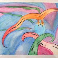 Bird (water color pencils on paper), mkcerusky