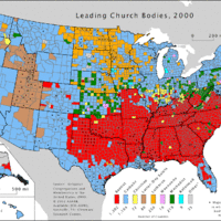 United States map - by religion