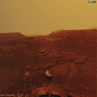 Surface of Venus by Russia’s Venera 13. Destroyed after 127 minutes.