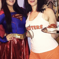 Hooters girl and super girl