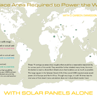 Surface area required to power the world with solar energy