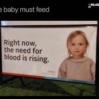 the baby must feed