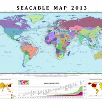 World sub-sea cable map
