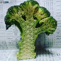 Carved broccoli