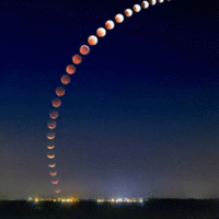 Lunar eclipse time lapse