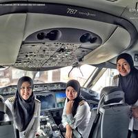 All female crew lands in Saudi Arabia where women aren't allowed to drive