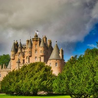 UK - Glamis Castle, Scotland, childhood home of the Queen Mum