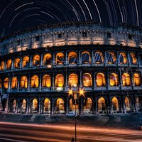 Star streaked Colosseum