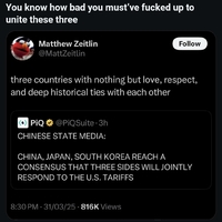 I was wrong he really is uniting the world 