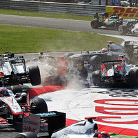 First corner carnage, Italian F1 Grand Prix, Monza, 11th September 2011