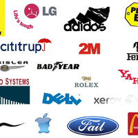 Updated company logos for a failing economy