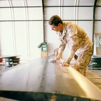 Blade Taping in Clamshell Maintenance Hangar, Saudi Arabia
