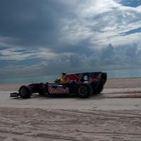 Red Bull Racing F1 car on the beach, Dominican Republic, May 23 2010
