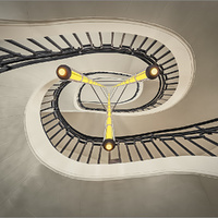 Spiralstaircase in the Bourse de commerce_Paris by Herbert A. Franke