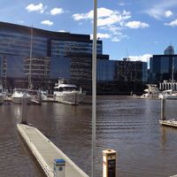 Melbourne (Docklands) from the Yarra River - full pic