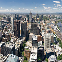 Massive panoramic image of Melbourne, Australia from the Rialto - Nov 2008