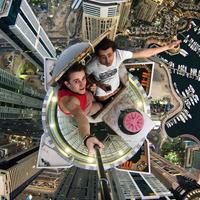 Selfie from the top of Dubai's Princess Tower