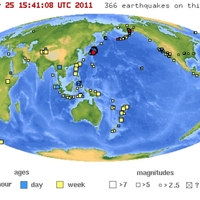 World earthquakes for a week