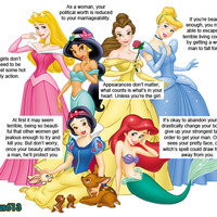 What Disney princesses teach girls