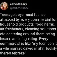 Cum sock in his room stinks? Use Febreze!