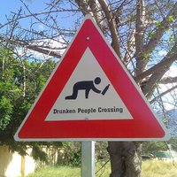 Beware of drunk pedestrians