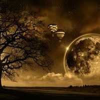 balloning in the moonlight