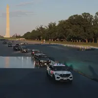 Evidence released of vandals damaging reflecting pool