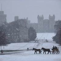 Windsor castle in snow