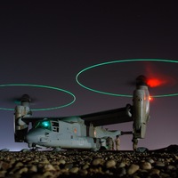 V-22 Osprey at night
