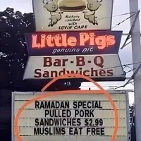 Muslims eat free