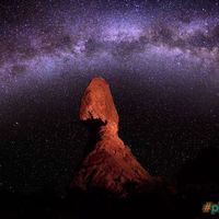 The Milky Way as viewed from Balanced Rock