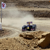 David Coulthard / Red Bull turns into future turn two at Circuit of the Americas