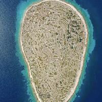 Croatian thumbprint island