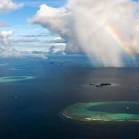 rainbow over the Maldives