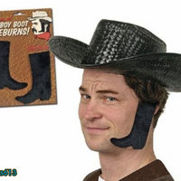 Now you can be the coolest guy in town! Cowboy boot sideburns!