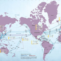 World undersea cable map