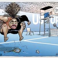 Serena Williams playing the fool
