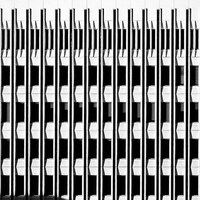 Abstract pattern of repeating black and white shapes by Dmytro Yarish